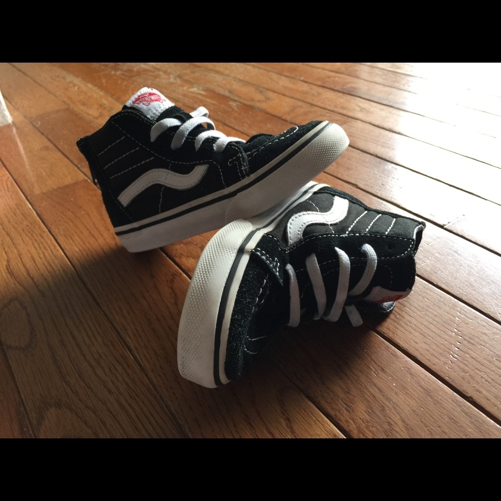 Black Toddler Vans 8.5